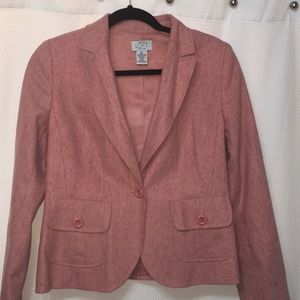 Ann Taylor Loft Petite Pink Wool Blazer Size 8P